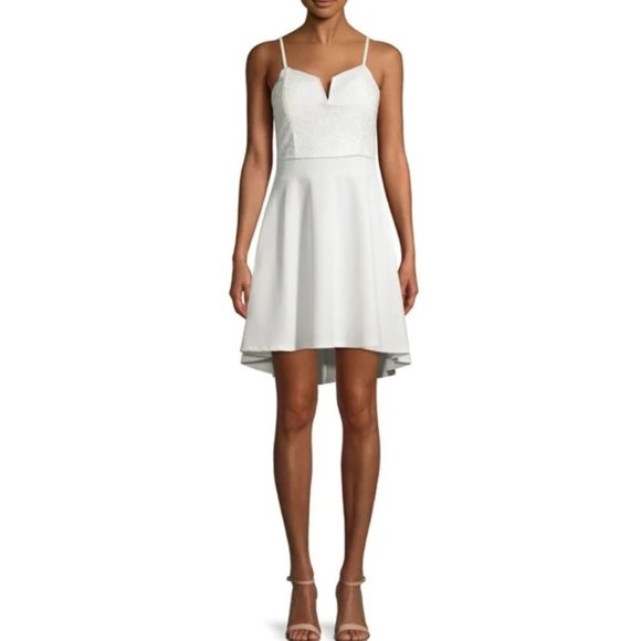 Almost Famous Juniors' High Low Skater Dress - Picture 1 of 8